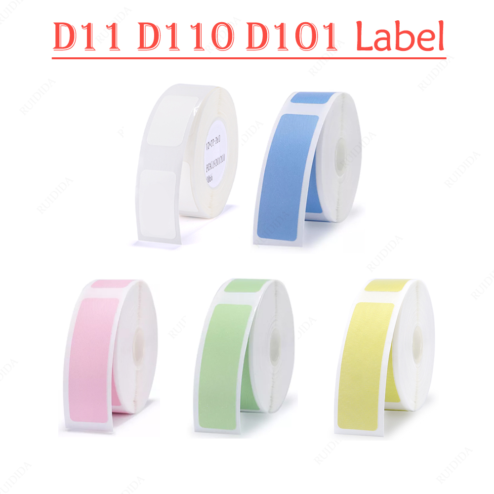 Niimbot D11 D110 D101 étiquettes thermiques papier blanc couleur Pure étiquette autocollant étanche Anti-huile résistant aux rayures étiquette de prix
