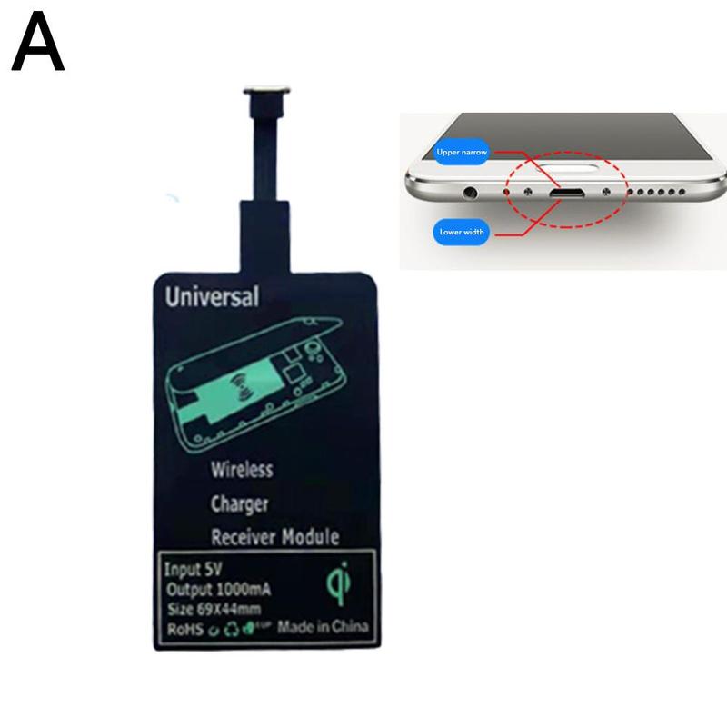 Zwarte Draagbare Draadloze Opladen Ontvanger Patch Voor Android Type-C Mobiele Telefoon Universele Mobiele Telefoon Accessoires G9u0: A