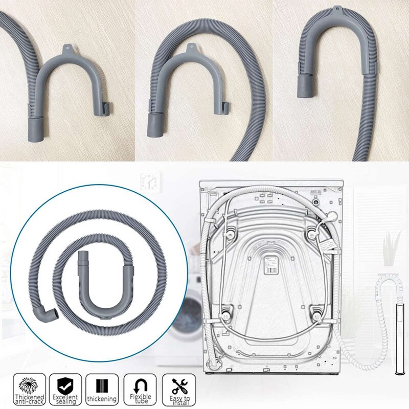 Washing Machine Hose Drain Hose Washing Machine 2.5M Drain Hose Extension For Washing Machines Dishwashers Dryers