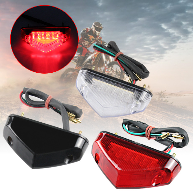 Luz trasera modificada para motocicleta, luz LED de advertencia de freno para vehículo eléctrico, guardabarros pequeño, 1 piezas, novedad de 2023