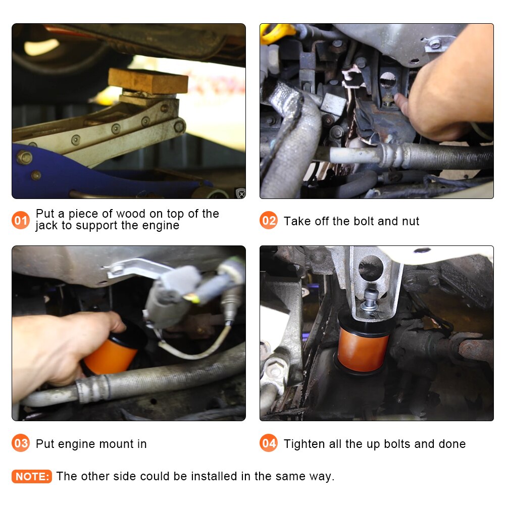 RESO--Adjustable Engine Mount Set For 89-98 Nissan 240Sx S13 S14 Sr20Det Ka24