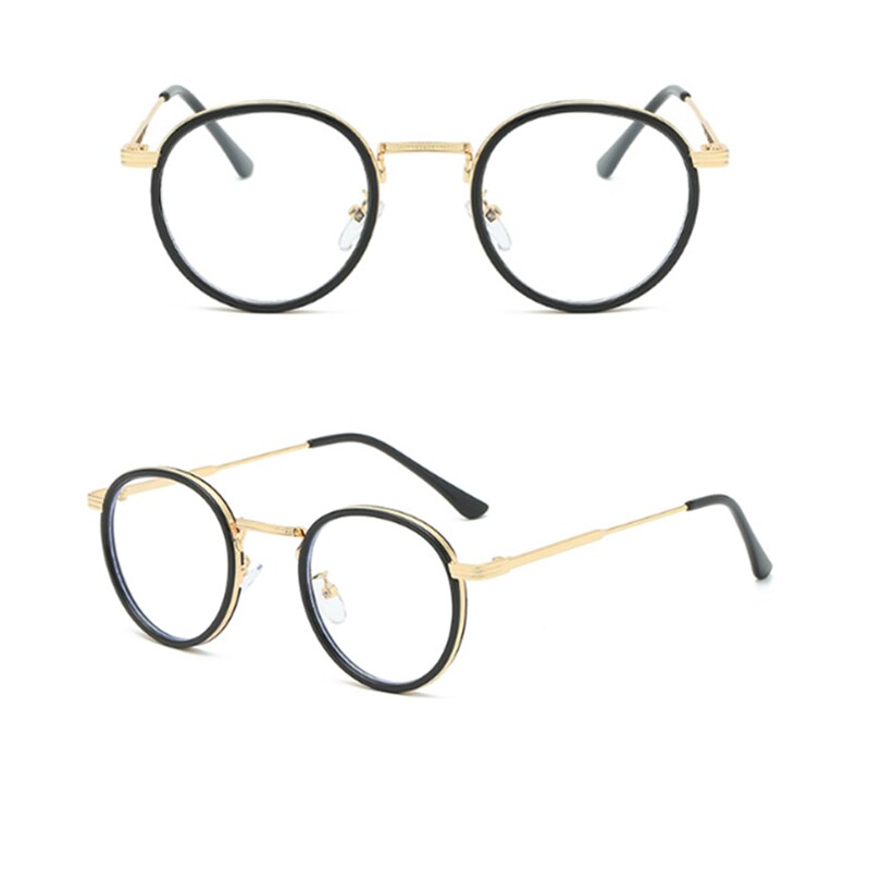 Retro Round Glasses Frame Women Eyeglasses Computer Myopia Optical Anti-blue light Spectacle Frame Female