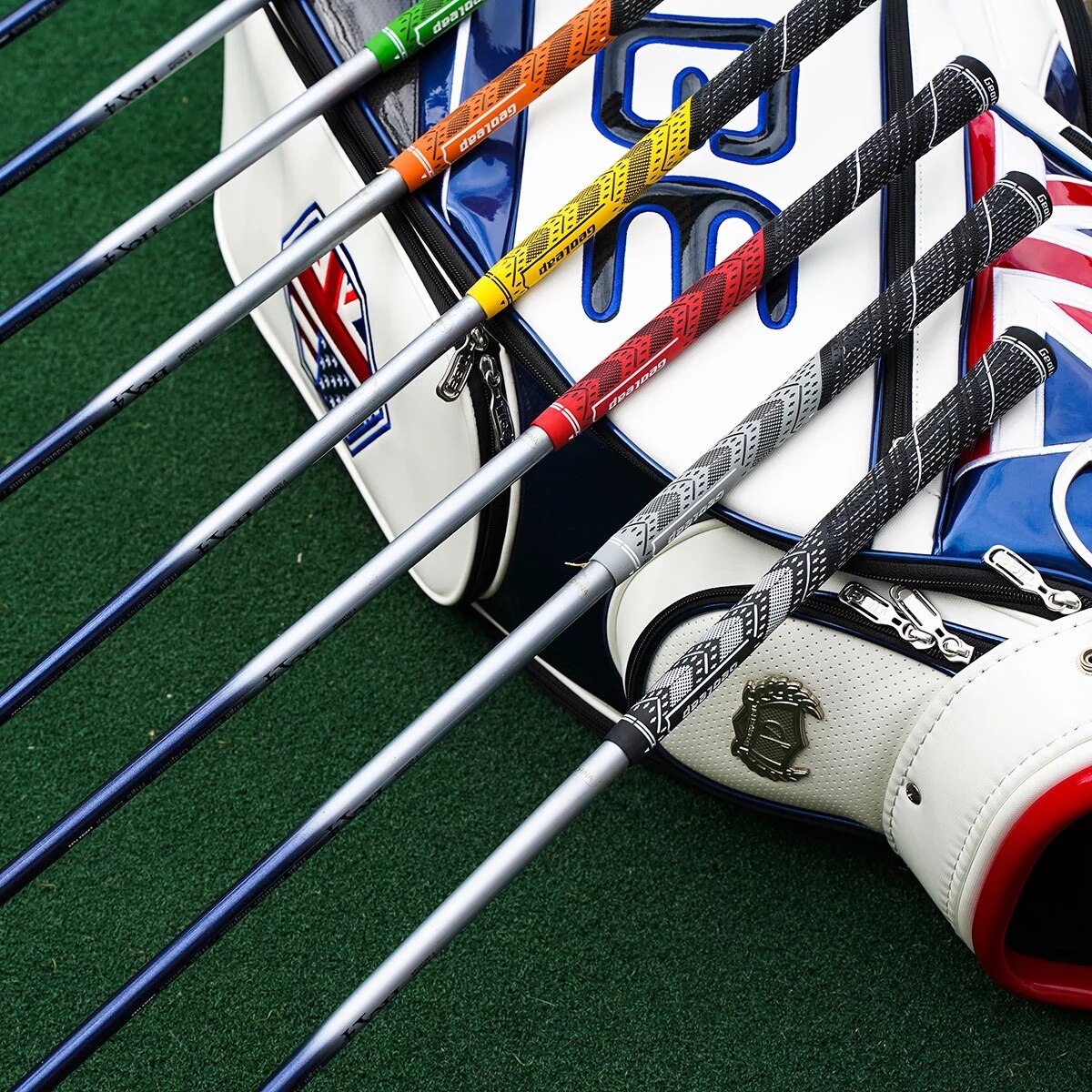 Golf club grips and medium-sized standard golf club handle composite carbon yarn 8PCs / lot