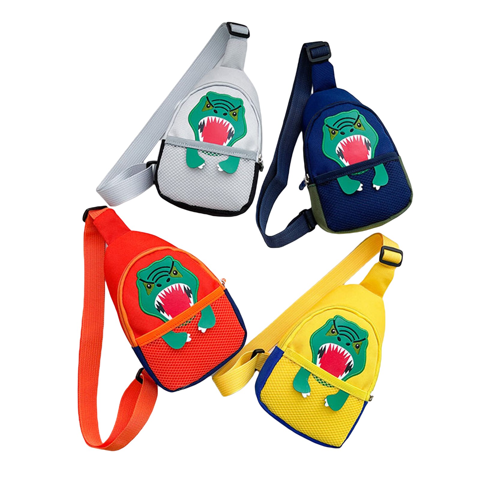 freundlicher Mädchen Jungen Brust Pack Karikatur Dinosaurier Stickerei Mini Schulter Tasche Bote Tasche Für Jungen Mädchen