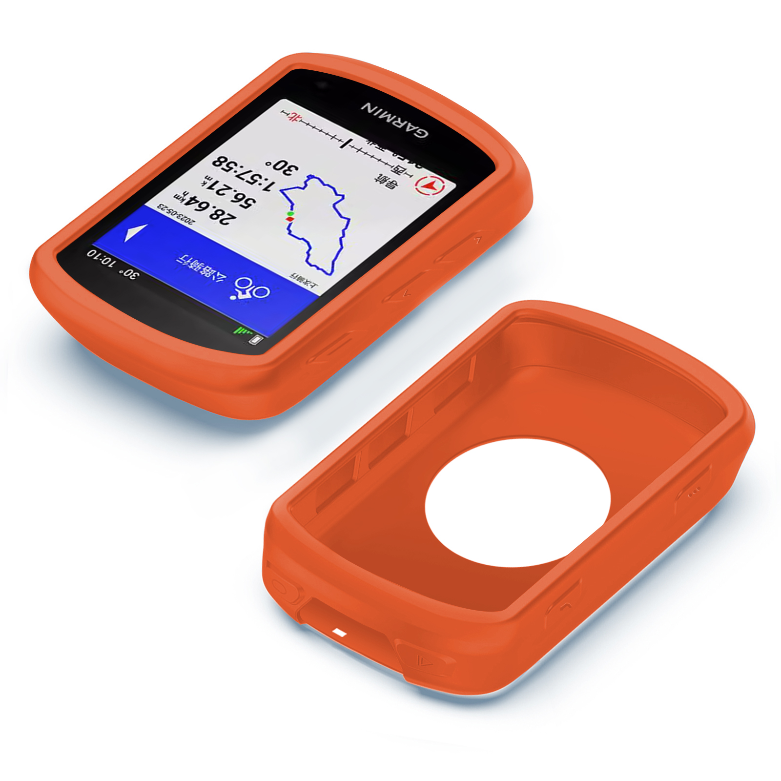 Garmin EDGE 540 840 Case GPS Bike Computer Silicone Cover Rubber Odometer Protective Case + HD Film (For Garmin EDGE540 840)