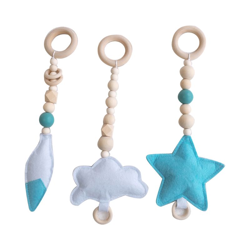 Nordic Stijl Ring-Pull Baby Gym Speelgoed Sensory Kwekerij Kinderkamer Baby Peuter Kleding Houten Frame Rack Decoratie L41D