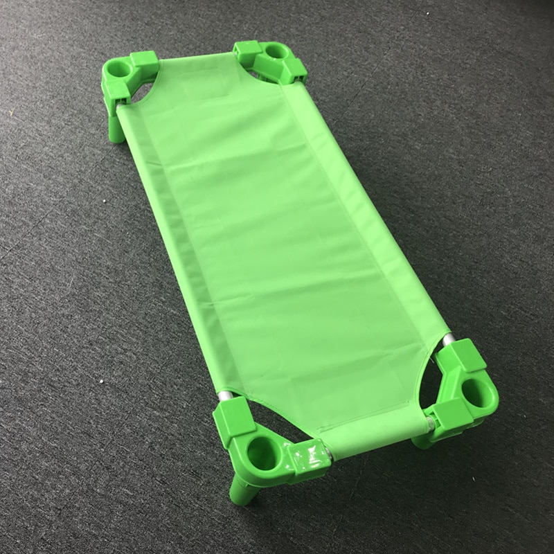 ALWAYSME Aluminum Alloy Frame Baby Kids Children Bed Crib Streamline Toddler Cot Daycare Sleeping Cot for Kids Kindergarten Bed