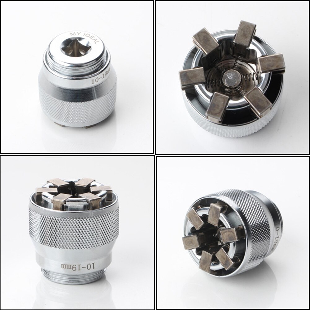 10-19mm Adjustable Hex Universal Socket Torque Ratchet Socket Adapter Wrench Head Spanner Sleeve Durability Repair ToolAccessory