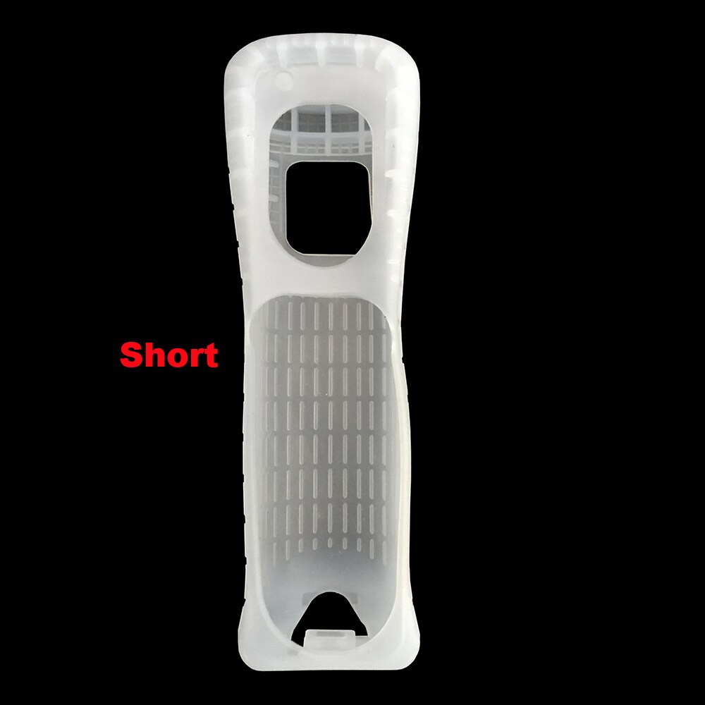 silicone case for wii remote Soft Cover Skin Protective Sleeve short/long Can Hold Motion Plus For Nintend Wii Remote Contoller: Short White