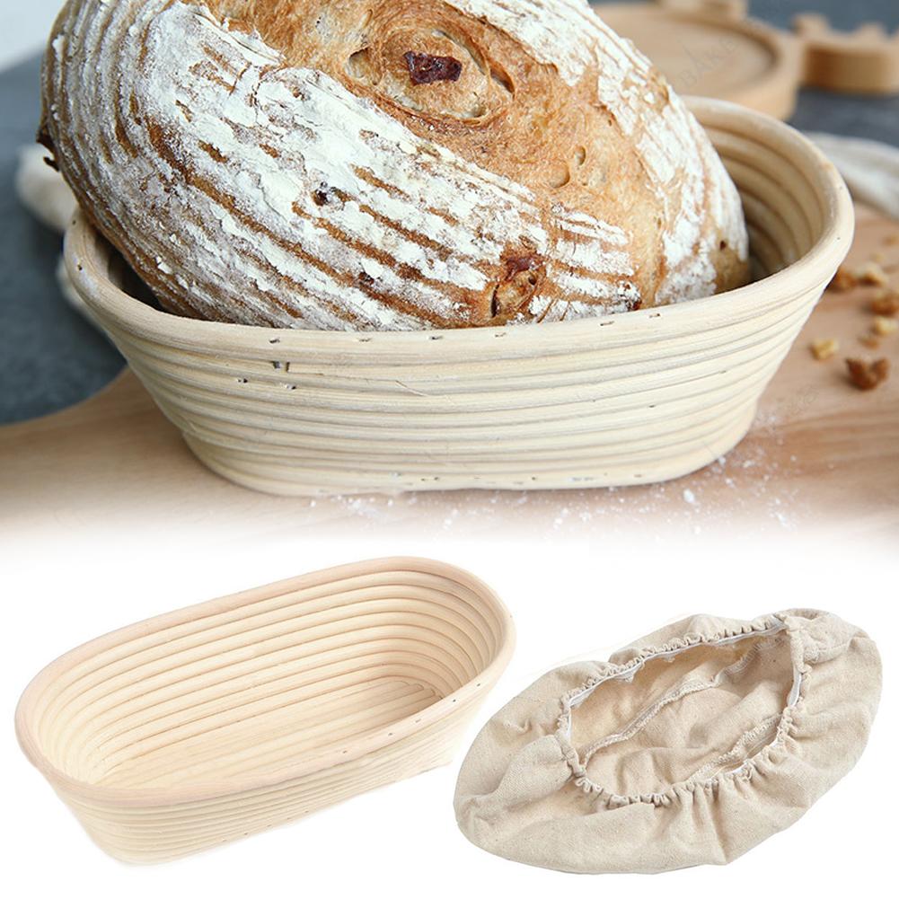 Rattan Bread Proofing Basket Natural Oval Rattan Wicker Dough Fermentation Sourdough Banneton Bread Basket: 2