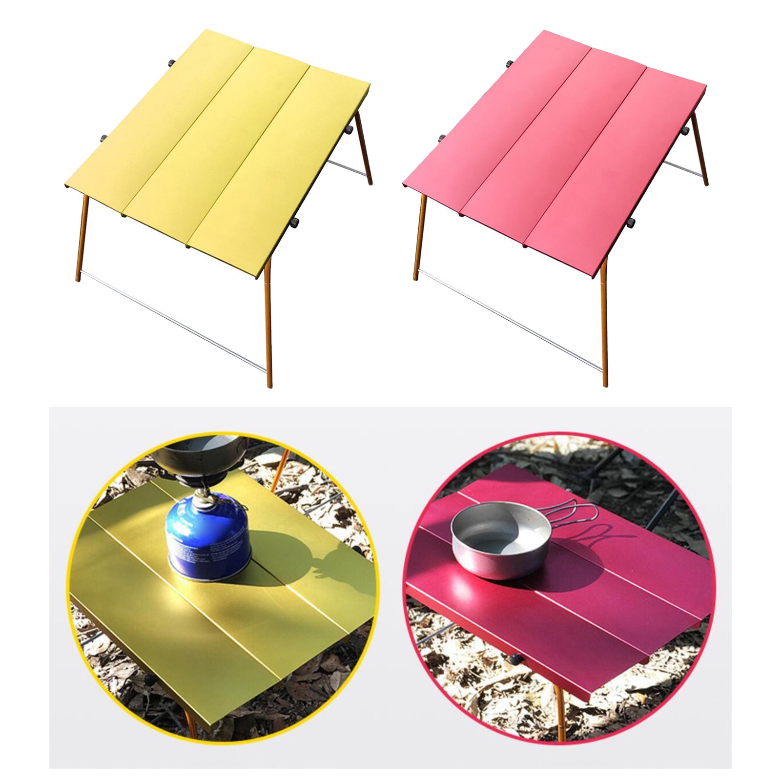 Portable Outdoor Dining Table, Folding Camping Picnic Foldable Table Lightweight Desk with Carrying Bag for Tent