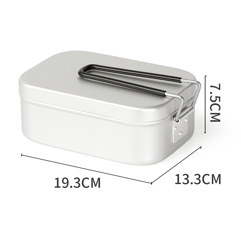 Mini Folding Stove Lunch Box Aluminum Alloy Picnic Box Ourdoor Camping Travel Hiking Fishing Food Containe Breafast Storage Box: 1000ml