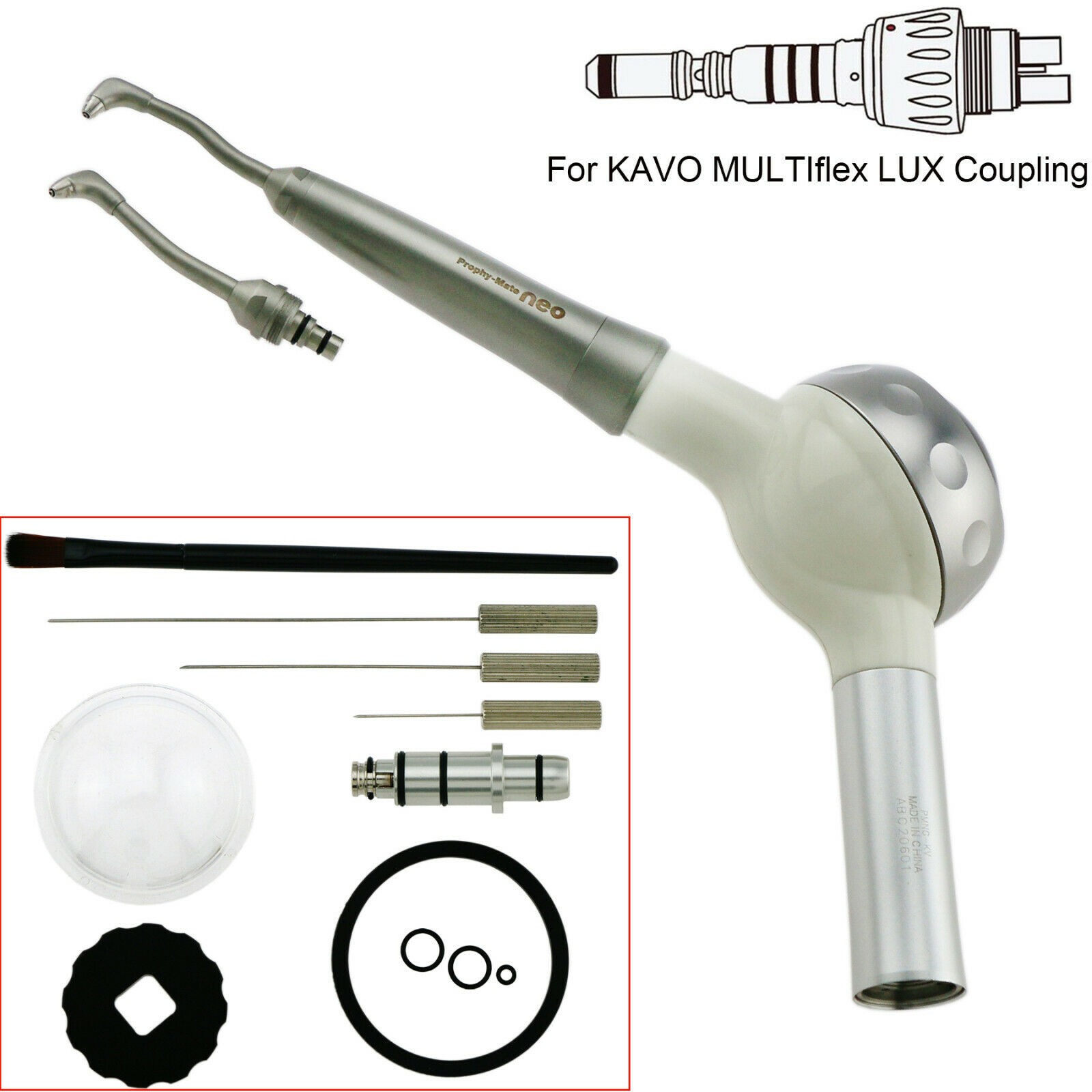 Dental Prophy Jet Polisher Handpiece Intraoral Air Flow Polishing Nozzle System Teeth Cleaning Inner Water for Kavo-coupling