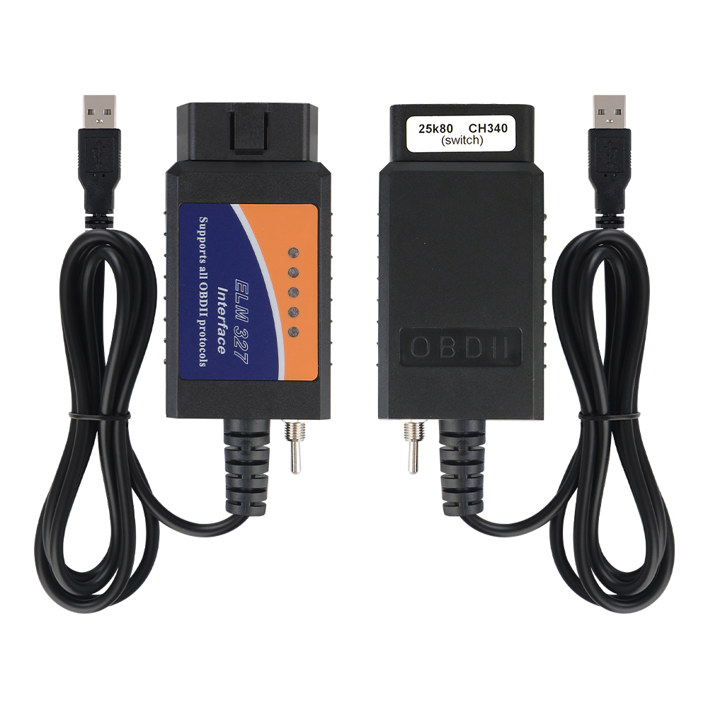 ELM327 USB v1.5 Switch Car Diagnostic Cable obd2 SCANNER FORscan Support Most OBDII Protocols HS-CAN and MS-CAN PIC18F25K80 Chip