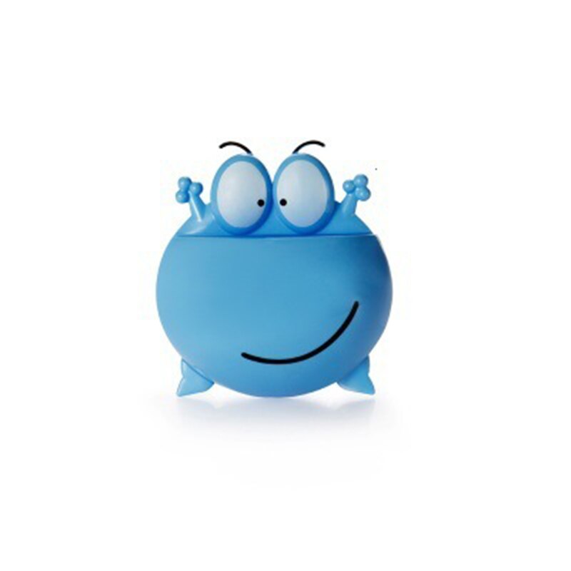 Neue Baby Niedlichen Cartoon Frosch Formen Zahnbürste Halter Kinder Bad Hängen Halter Starke Sucker Saug-Lagerung Haken: Blue