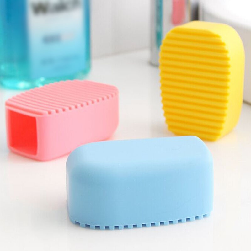 Candy Colors Mini Handheld Silicone Washboard Laundry brush Random color Plastic Washboard Washing Board Shirts Cleaning Laundry