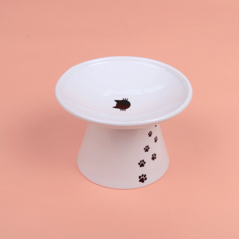 1PC bol pour animaux de compagnie mignon dessin animé mangeoire pour animal domestique haut-pied bouche unique antidérapant en céramique chien chat nourriture bols animaux de compagnie boire alimentation conteneur: 5