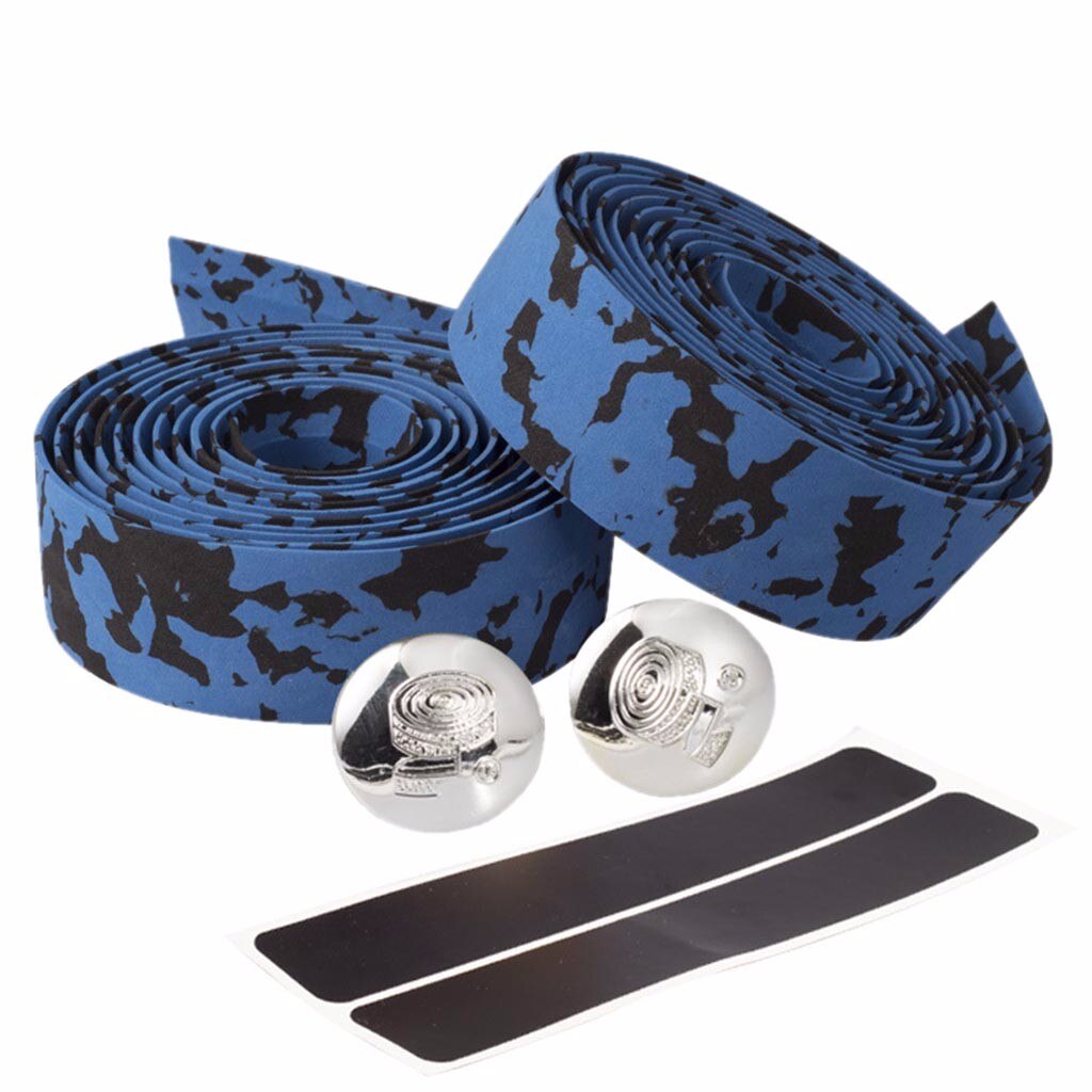 2 pièces vélo de route vélo guidon bande Camouflage cyclisme poignée ceinture liège enveloppement vélo vélo liège ruban pour guidon Jul721