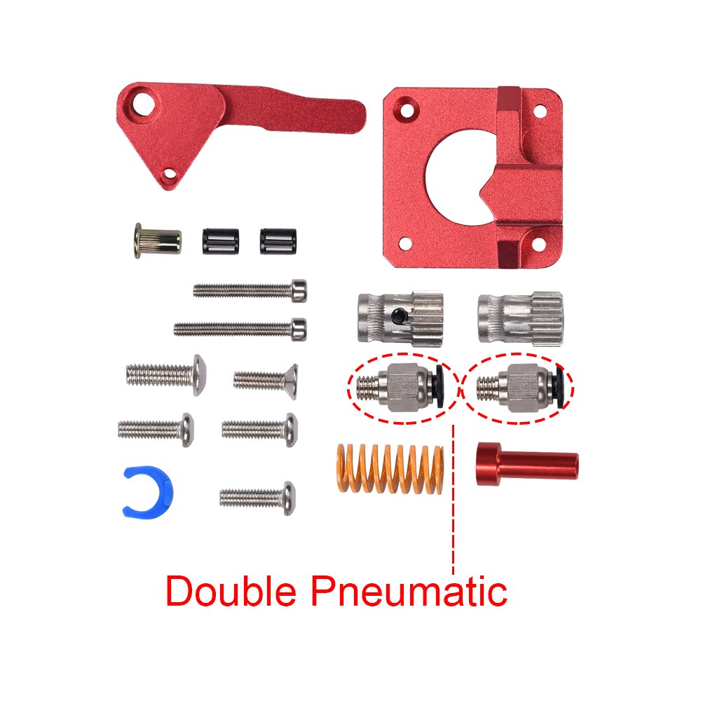 CR10S Pro Dual Gear Extruder Upgrade MK8 Extruder Dubbele Katrol Direct Aluminium Voor Ender 3/5 CR10S Pro 3D Printer Onderdelen: Double Pneumatic