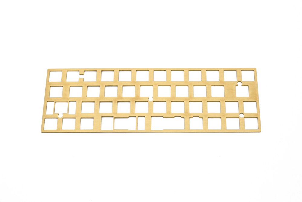 Brass Plate for Mechanical Keyboard with oxidation resistant coating brushed tech xd60 xd64 xd75 xd84 bm43 xd68 gh60 bm60 iso: BrassP for BM43