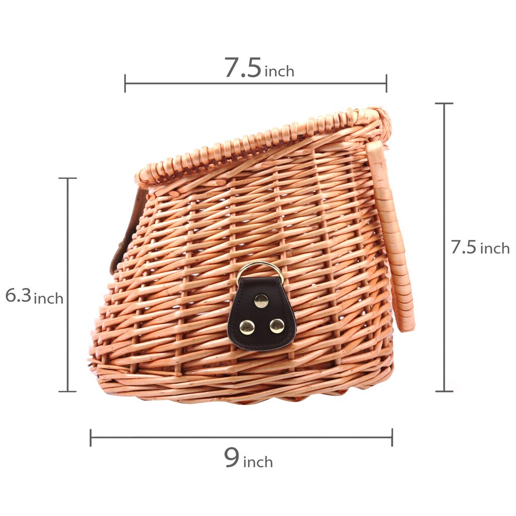 Peukerty Wicker Basket Fishing Creel Trout Perch Cage Tackle