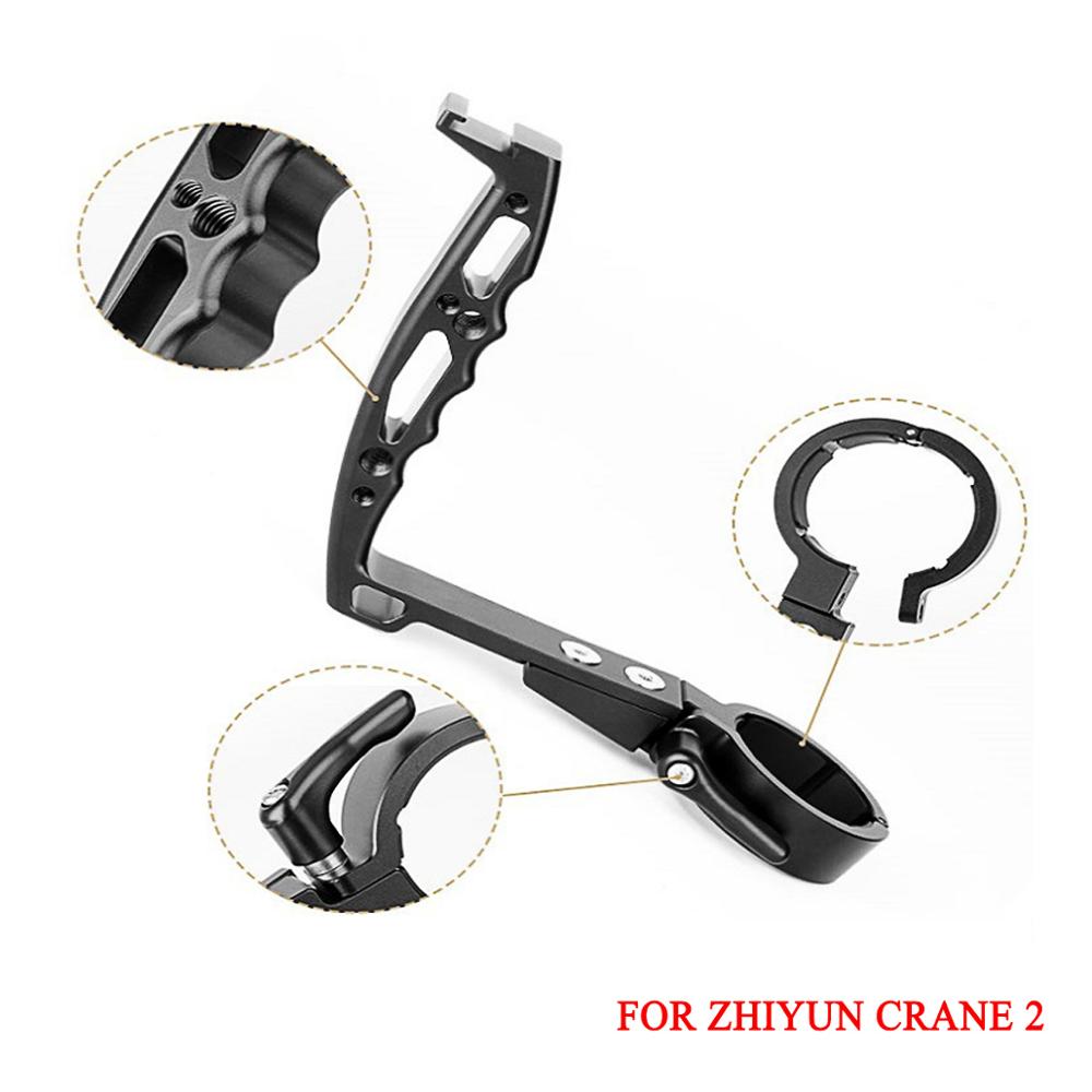 DH09 Handvat Grip Voor Zhiyun Crane 2 Gimbal Stabilizer Ondersteuning Extension Montage Monitor/Microfoon Houder Omgekeerde Adapter