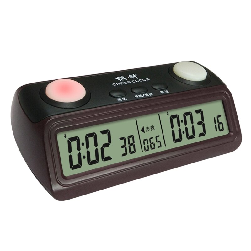 Advanced Chess Digital Timer Chess Clock Count Up Down Board Game Clock: Brown