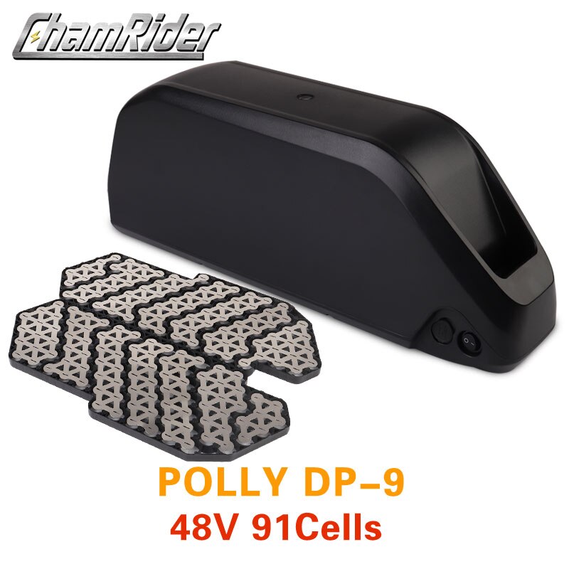Batterijbehuizing voor Polly DP-9 Down Tube Downtube 13S 7P 10S 9P 14S 6P Max. belasting 91 18650 cellen, 36V, 48V, 52V: Donker Kaki