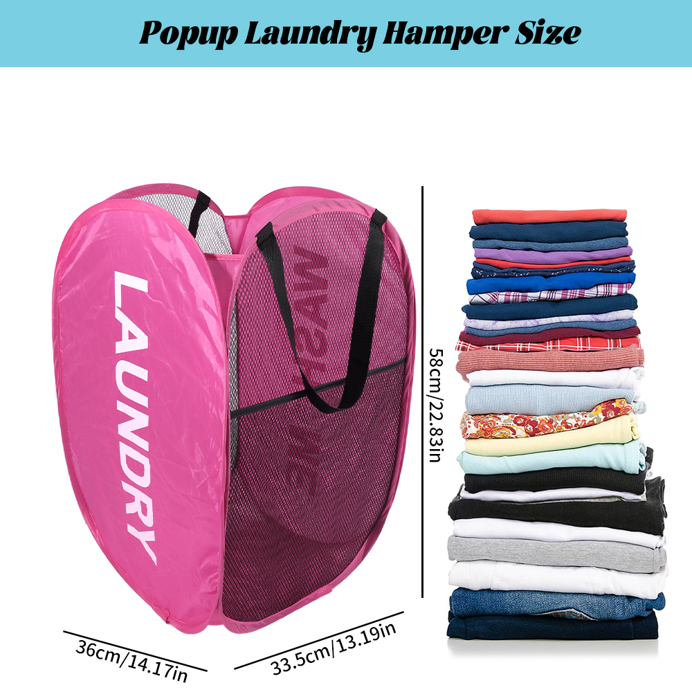 Panier à linge pliant et respirant, organisateur de linge , grande capacité, sac de rangement en filet pour jouets de lavage, accessoires de salle de bains à la: Argent