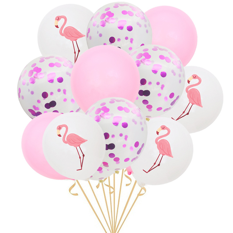 Pink Flamingo Cake Topper Tropical Party Summer Flower Girl Birthday Wedding Deco Flamingo Hawaii Hawaiian Party Decor: Clear