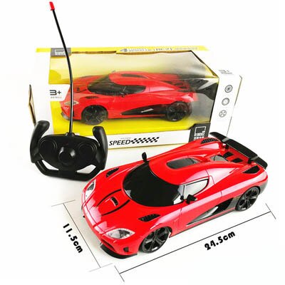 Børns legetøj fjernbetjening racerbil dynamisk stor kapacitet batteri 4wd bil jul til drenge og piger: Rød ingen kasse
