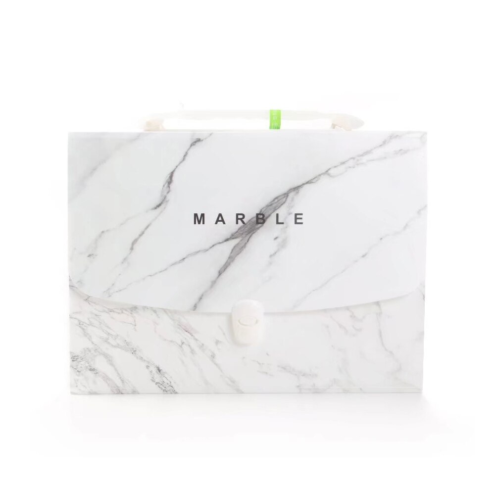Marble Expanding File Folder A4 Document Bag Exanding Wallet Exam Paper Bill File Organizer School Office Stationery