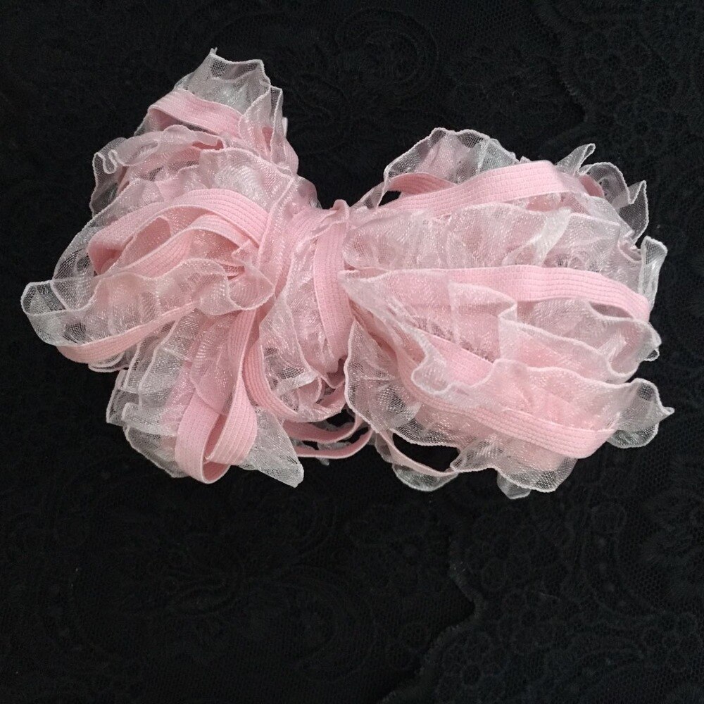 5 Yards Pretty Zwart Wit Roze Koningsblauw Kant Accessoires DIY Elastische Gaas Ruche Kant Kledingstuk Stretch Kant 1.5 cm breedte