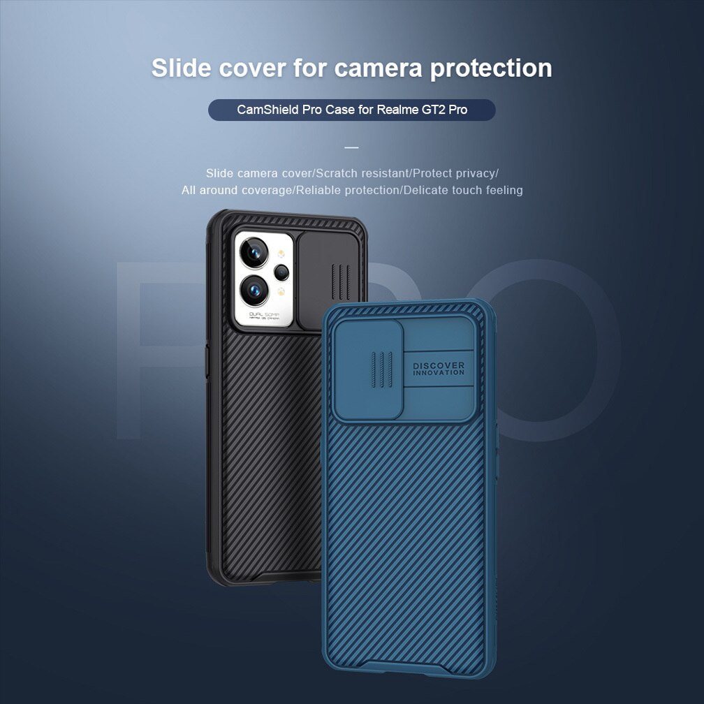 Voor OPPO Realme GT 2 Pro Case Nillkin Camshield Pro Sliding Lens Shell Camera Beschermhoes Voor Realme GT 2 Pro Telefoon Cover