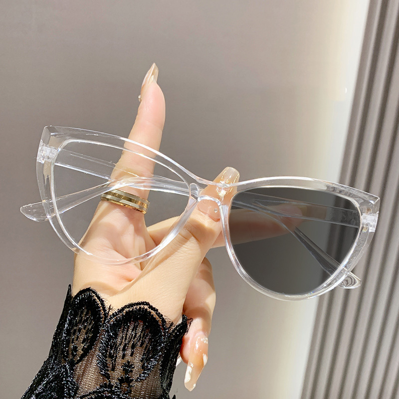 Gafas fotocromáticas para miopía con forma de ojo de gato para mujer, anteojos fotocromáticos a la , antiluz azul, para cerca de la vista, lentes Vintage, menos gafas a 4,0: Morado / 0