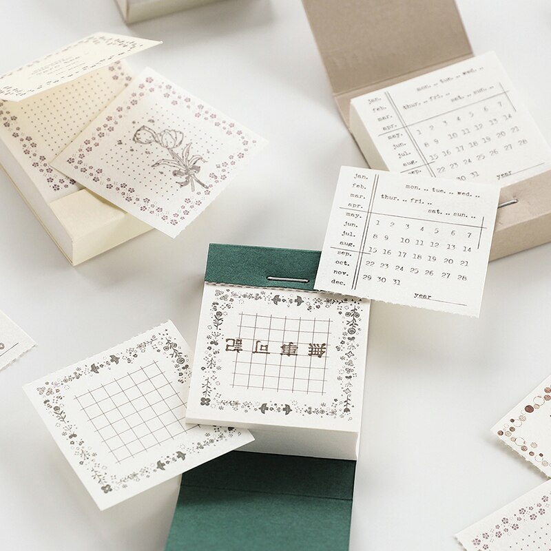 100 Stks/doos, Basic Eenvoudige Datum Memo Pad, Tijd Planning Bericht Memo Pad, Kantoor Accessoires Student Briefpapier