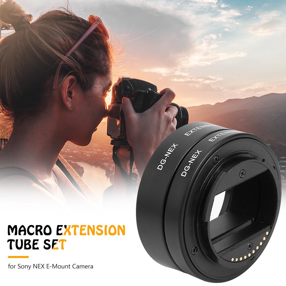Camera Extension Tube Kit Metalen Auto-Focus Macro 10Mm 16Mm Professionele Lenzen Accessoires Voor Sony Nex E-Mount Camera