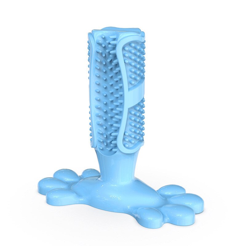 Hund tandborste hund molar stick gummi tandborste bit leksak hund tänder ren husdjur borsta tandvård apparat tugga leksak husdjur leverans: Blå