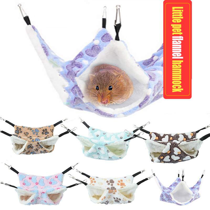 Hamaca para hámster, cama para roedores y hámster, accesorios para ratas, hamaca para ratas, hamaca para roedores, casa de conejillo de indias CXW04