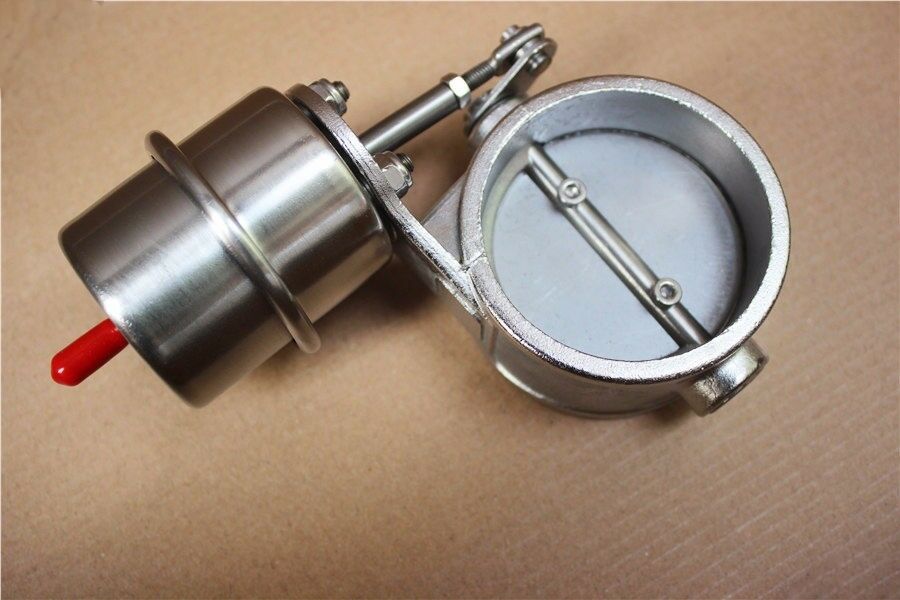 2.5'' inch 63mm Exhaust Pipe Control Valve Set Vacuum Actuator CLOSED Style