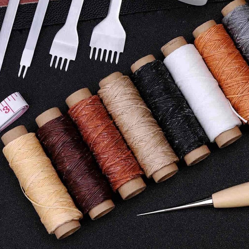37 Stck Leder Nähte Beutel Bausatz,4mm Zinke NäHenne See schlagen, Leder NäHenne Werkzeuge, für Anfänger Leder NäHenne