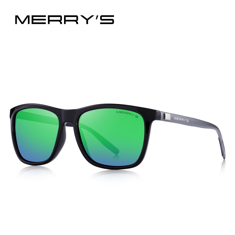 MERRYS gafas de sol de aluminio Retro Unisex polarizadas lentes Vintage gafas de sol para hombres/mujeres S8286: C08 Green