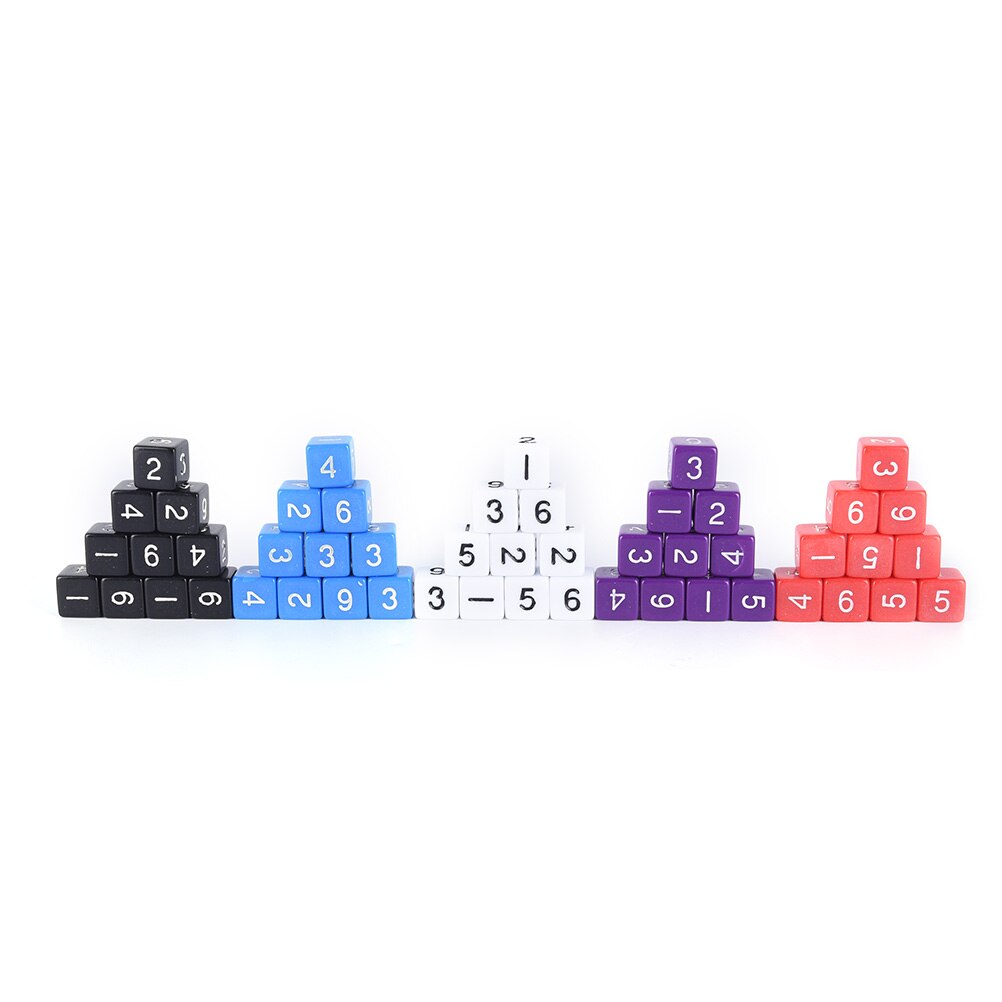 10Pcs D6 Dobbelstenen 6 Zijdig Sterven Met Nummers Voor Grappige Partij Club Pub Board Playing Game Accessoire 5 Kleuren