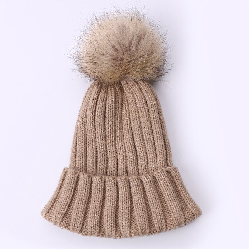 Bonnet en fausse fourrure pour fille, Style, à la , hiver, printemps,: D
