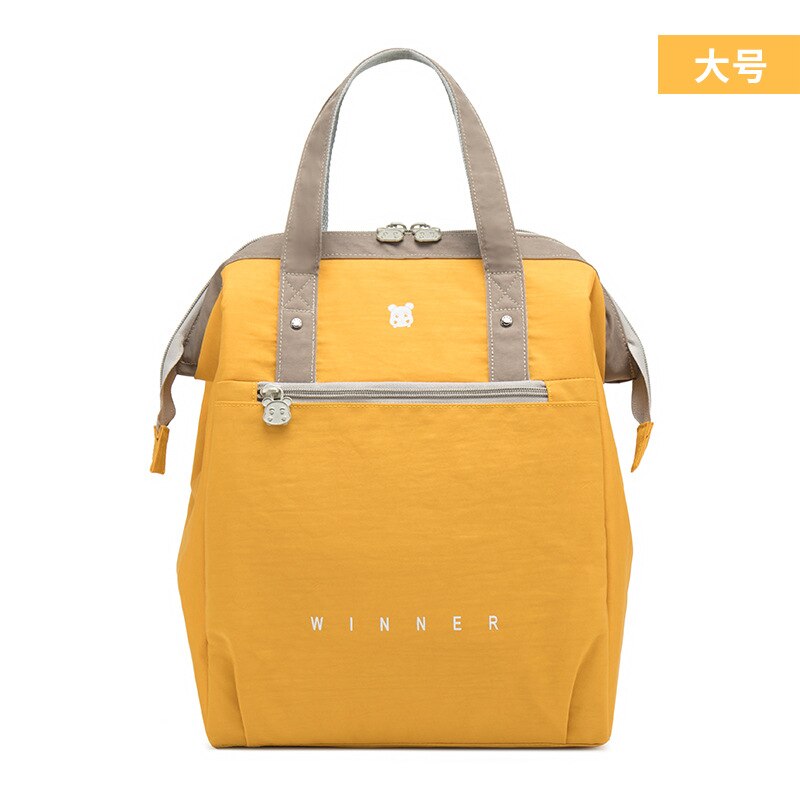 Reise Isolierte Mittagessen Taschen Thermo Schulter Kühler Taschen Frische Halten Bento Beutel Picknick Verdicken Container Zip Tote Zubehör: YELLOW L