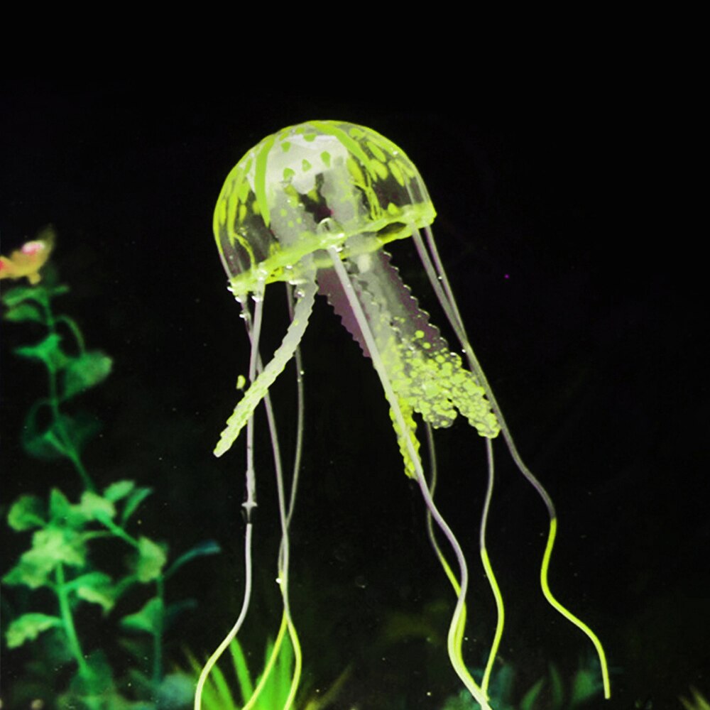 Artificial Swim Glowing Effect Jellyfish Aquarium Decoration Fish Tank Landscaping Imitation Jellyfish Aquatic Ornament Tools: G210256 / S