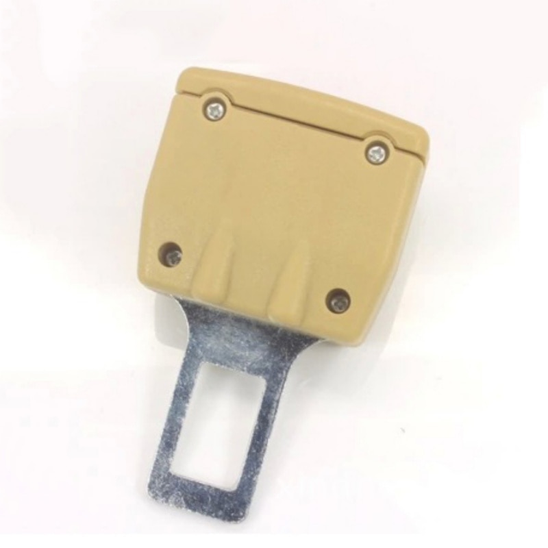 Universal Car Seat Belt Clip Extender Safety Belts Plug Thick Insert Socket Black / Beige