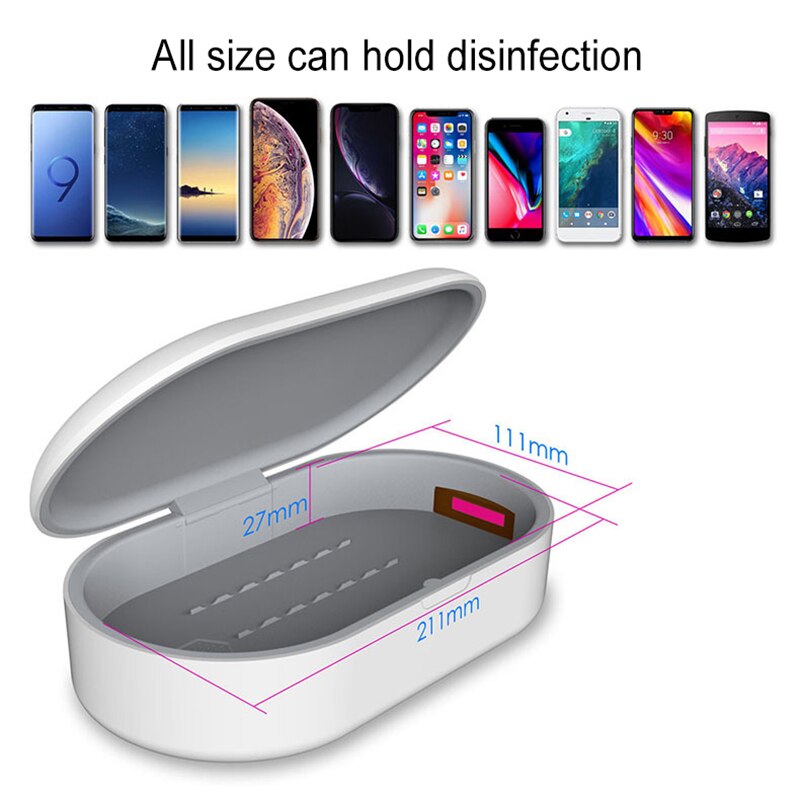 Ultrasonic cleaner Portable UV Sterilizer Box Phone Personal Sanitizer Disinfection Cabinet UV Light Lamp Wireless USB Chargin