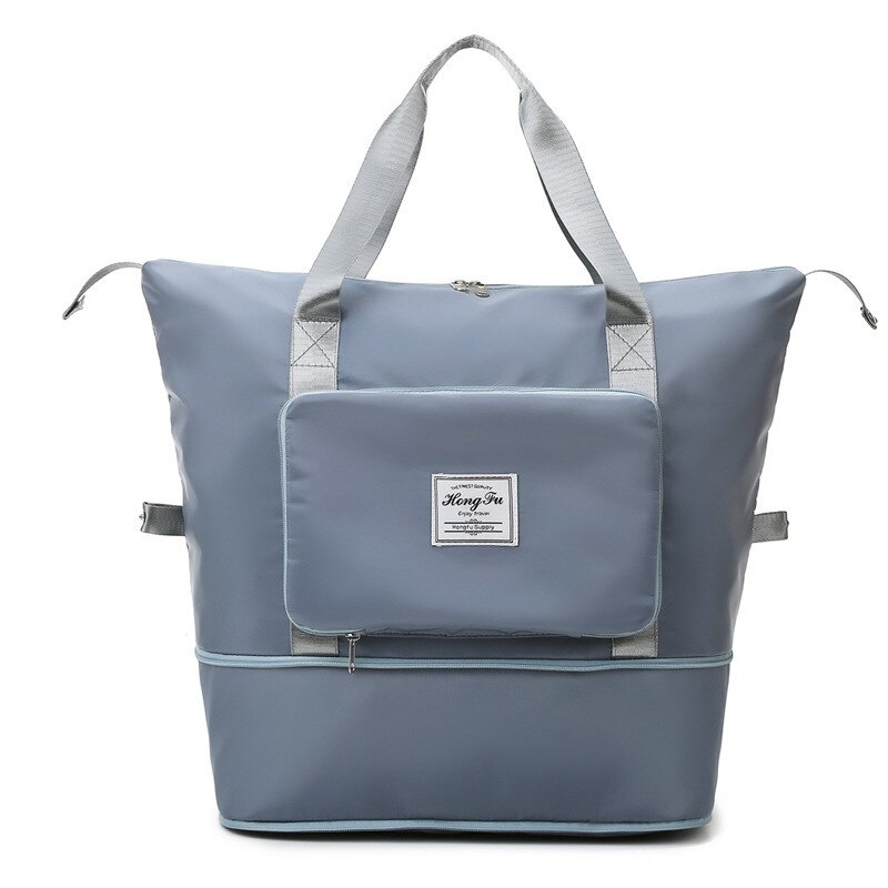 Erittäin suuri kapasiteetti kokoontaitettava laukku matkakassit kantaa kantaa matkatavaroiden säilytys käsilaukku vedenpitävä duffel setti naisille: Vaaleansininen