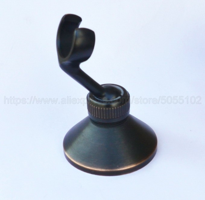 Black Brass Bathroom Hand Held Shower Head Holder Bracket Bathroom Hardware Accessory Wall Mounted Hook zsh062